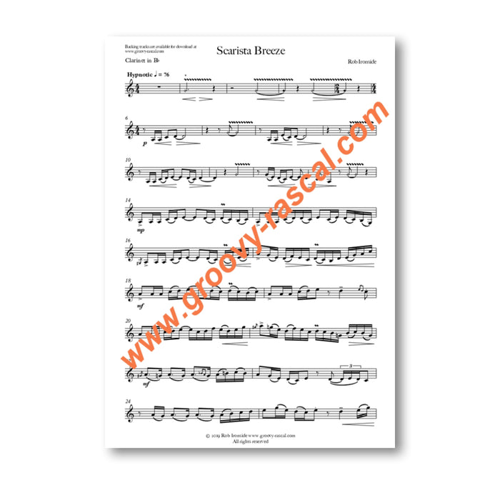 Groovy Rascal 'Scarista Breeze' Sheet Music for Clarinet & Piano