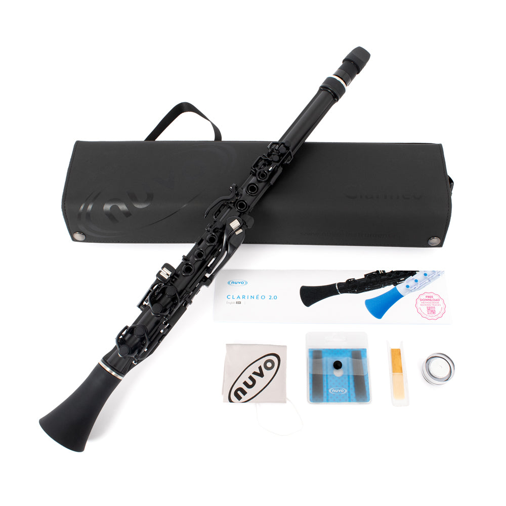 NUVO Clarinéo 2.0 Outfit - Black with Silver Trim — The Wind Section