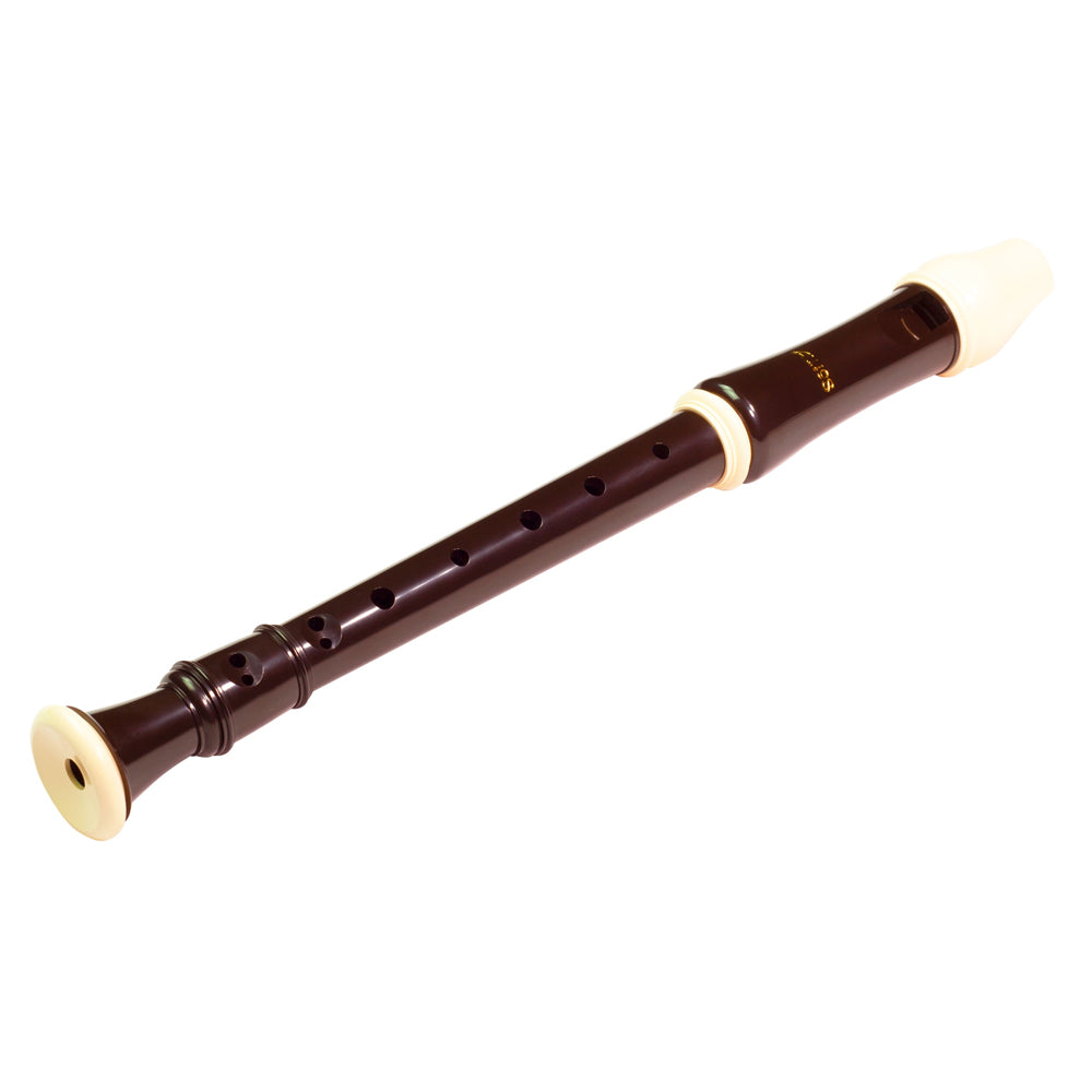 Recorder Reed Aulos 205A Robin Descant Recorder - Dark Brown & Ivory — The Wind Section