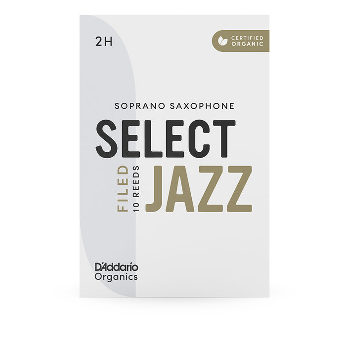 D'Addario Organic Select Jazz Soprano Saxophone Filed Reeds (10 pack)