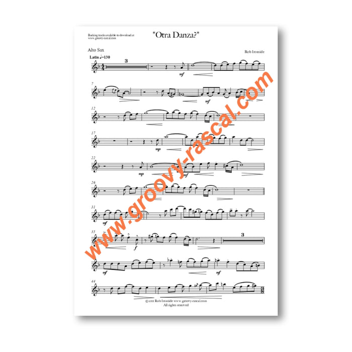 Groovy Rascal 'Otra Danza?' Sheet Music for Alto Saxophone & Piano