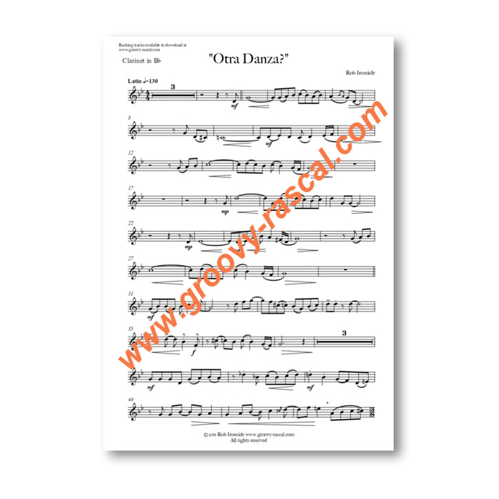 Groovy Rascal 'Otra Danza?' Sheet Music for Clarinet & Piano