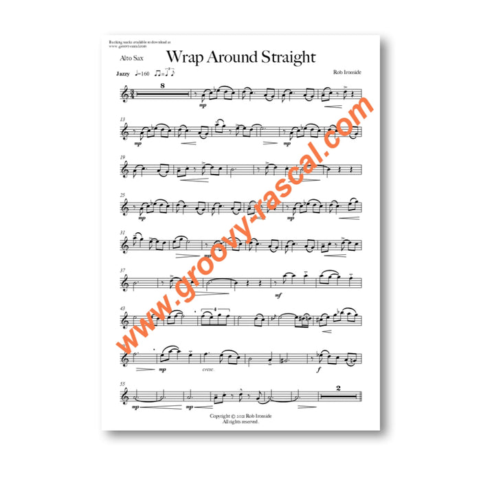 Groovy Rascal 'Wrap Around Straight' Sheet Music for Alto Saxophone & Piano